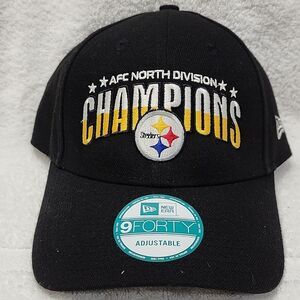 New Era 9FORTY Steelers AFC North Division Champions Velcroback Hat - New